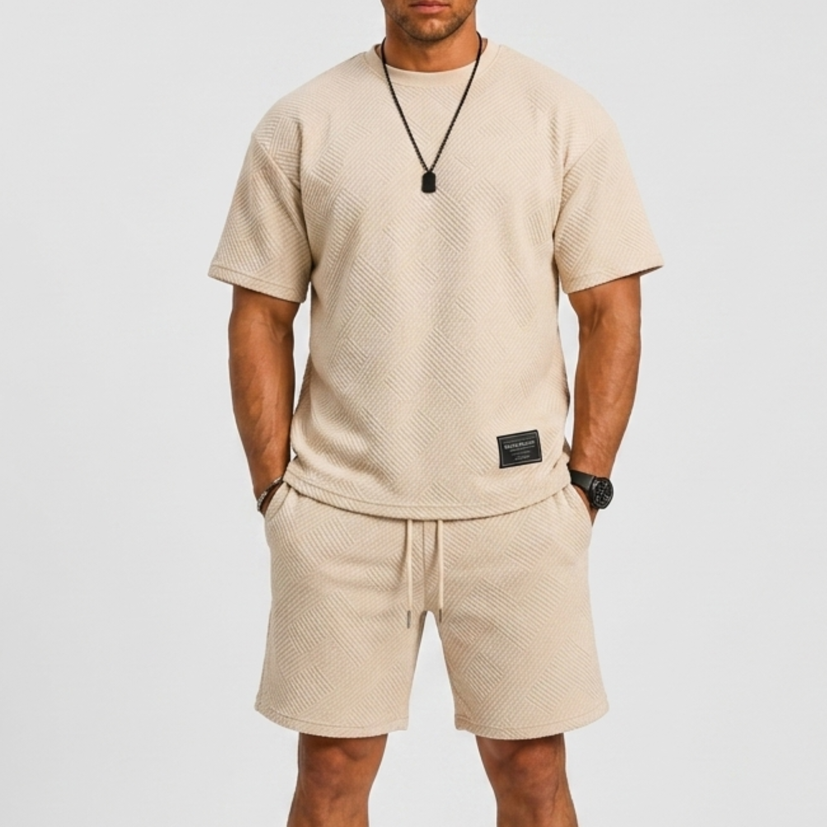 Men's Sporty Summer Set with Oversized T-shirt and Shorts