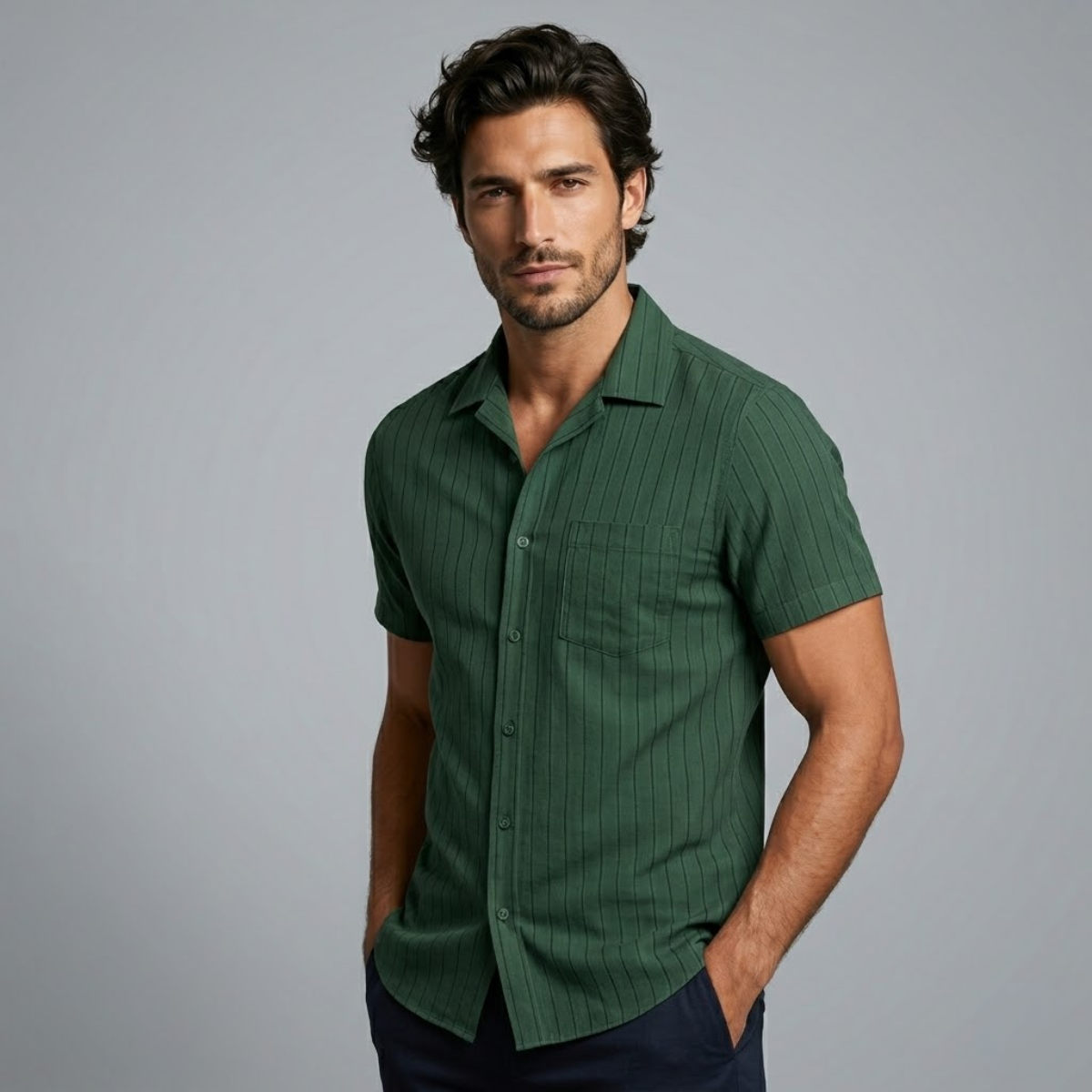 The Bardolino Men's Short Sleeve Button Shirt