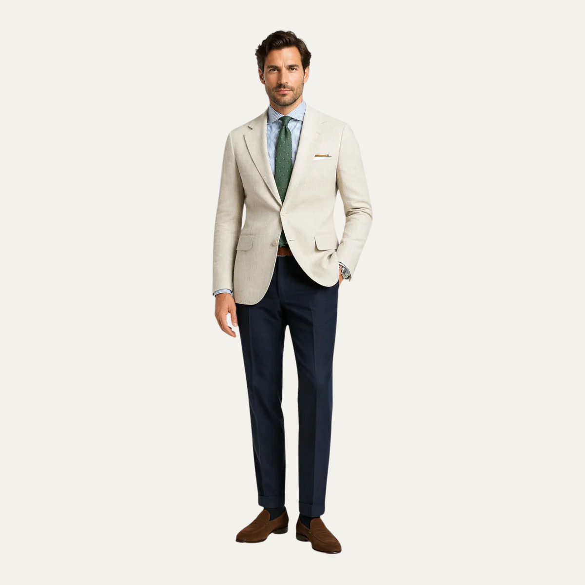 The Maddison Men’s Slim Fit Linen Blazer Jacket