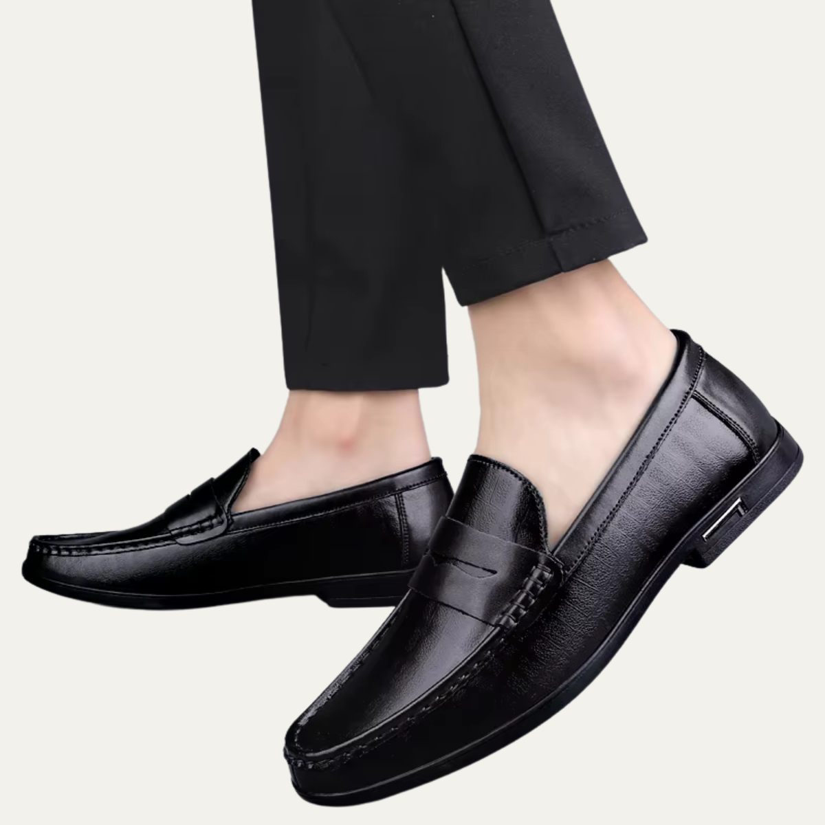 The Brookgate Men’s Breathable Italian Style Leather Slip-On Loafers