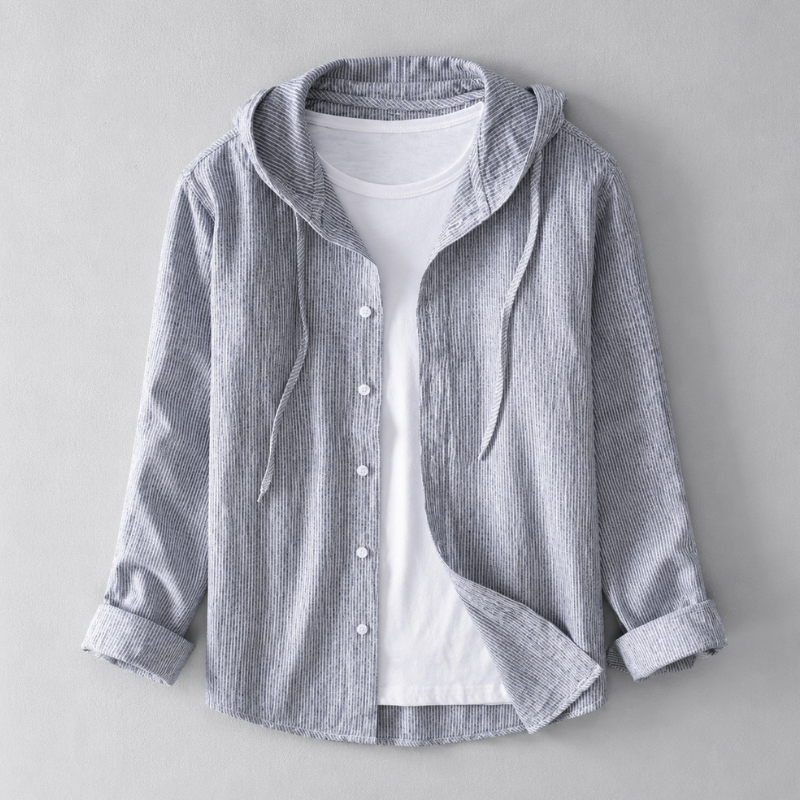 Camden Linen Hooded Shirt