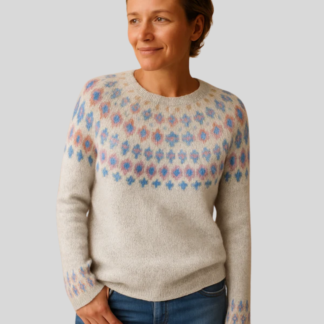 Women's Patterned Wool Sweater