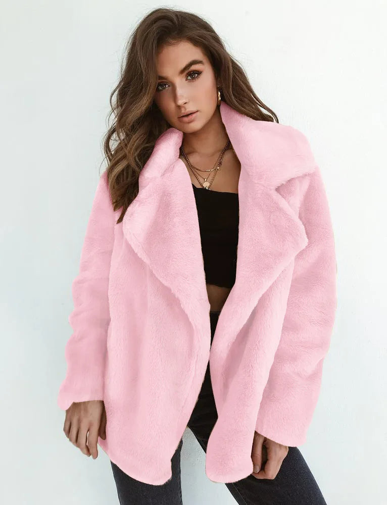 Mila – Plush Teddy Faux Fur Coat