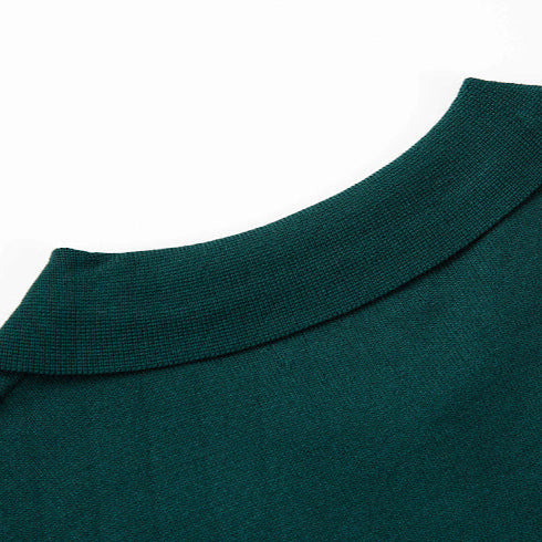 Knitted Striped Polo