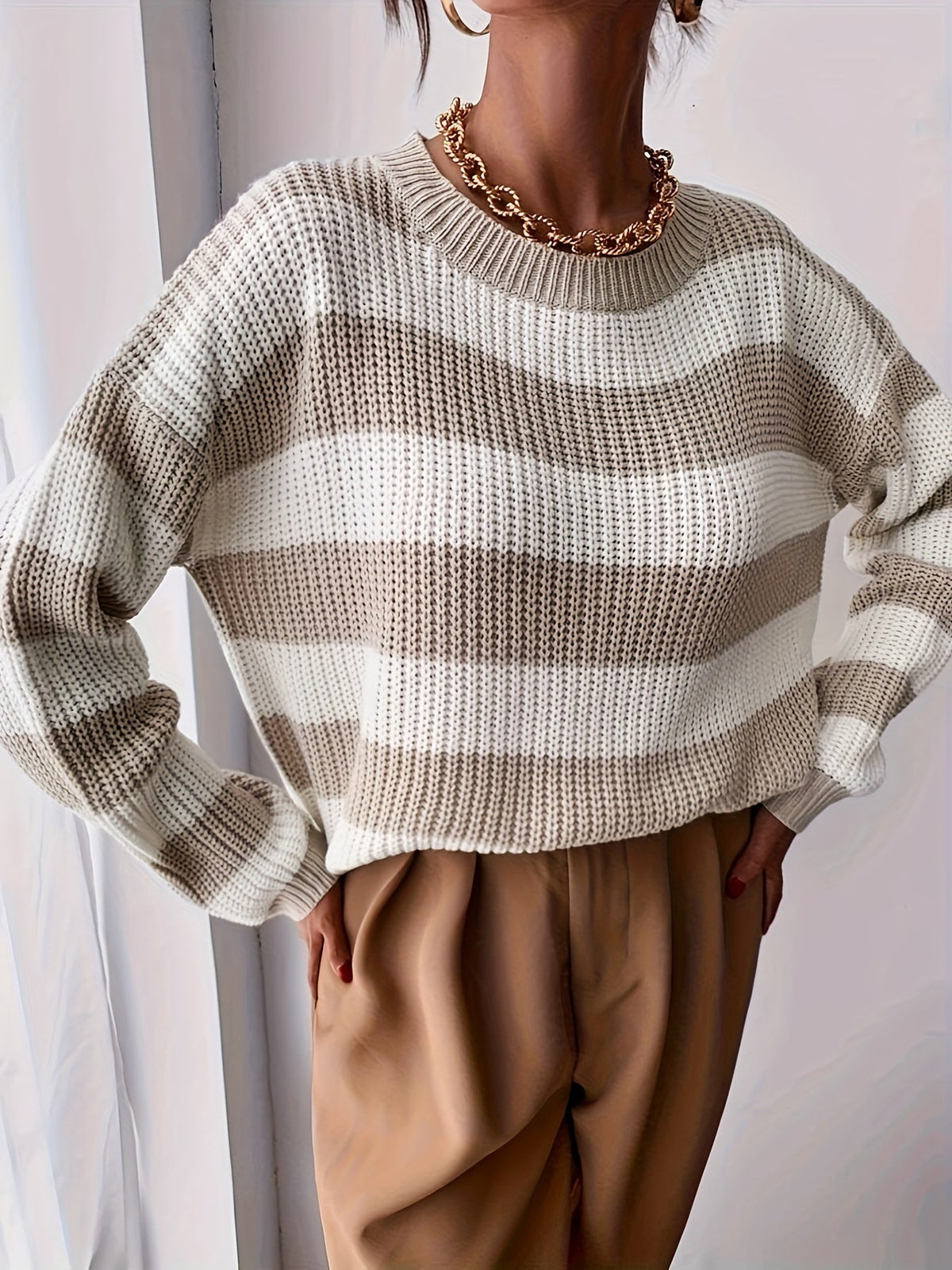 Brynn | Cozy Striped Knit Sweater