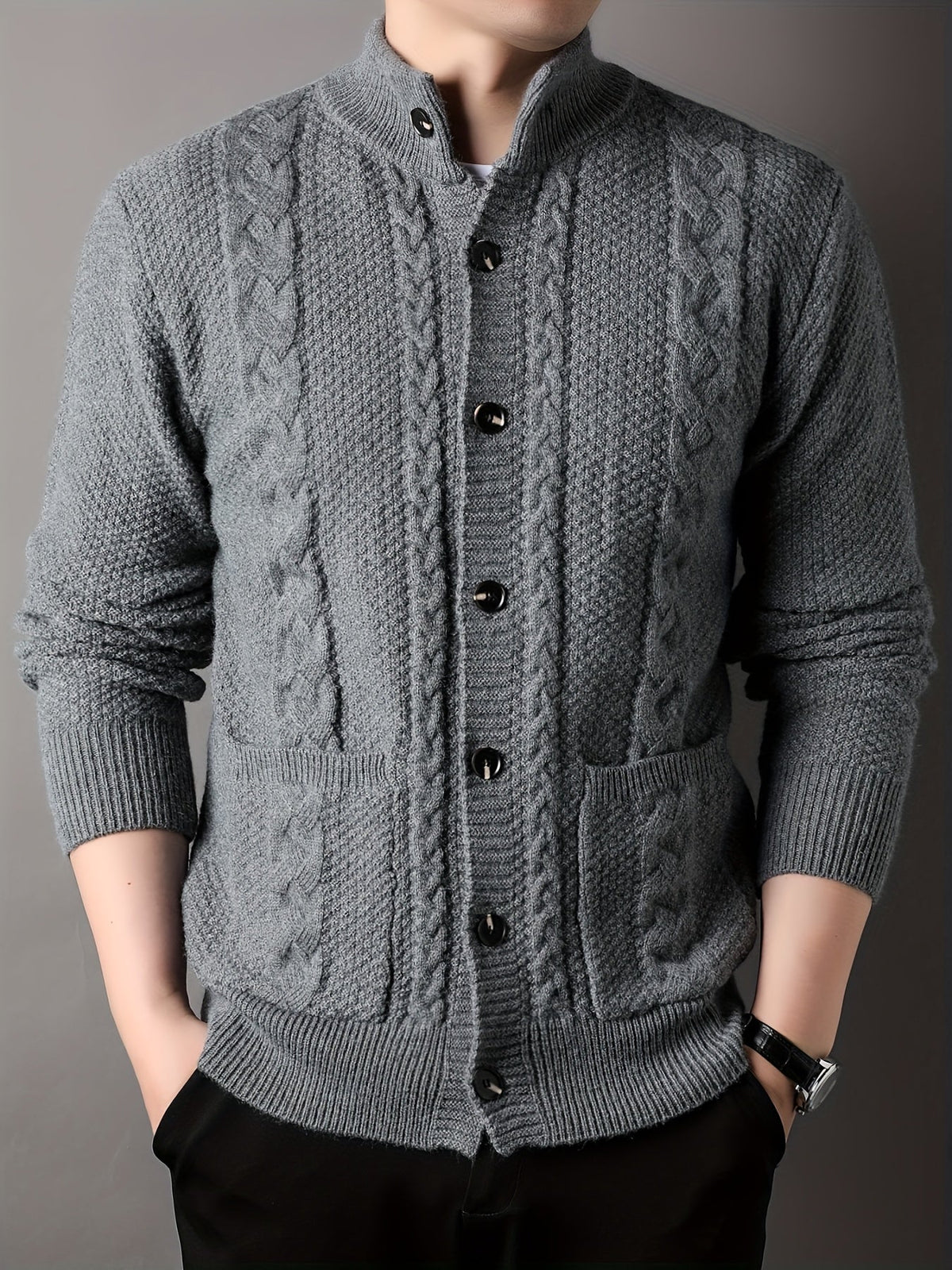 Percival | Textured Button-Up Cardigan
