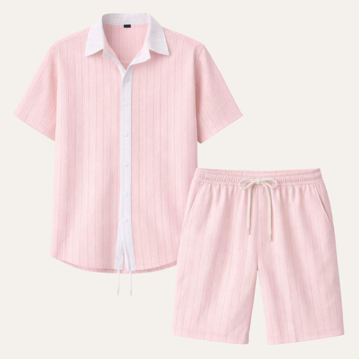 The Fairview Men’s Breathable Short Sleeve Shirt & Shorts Set