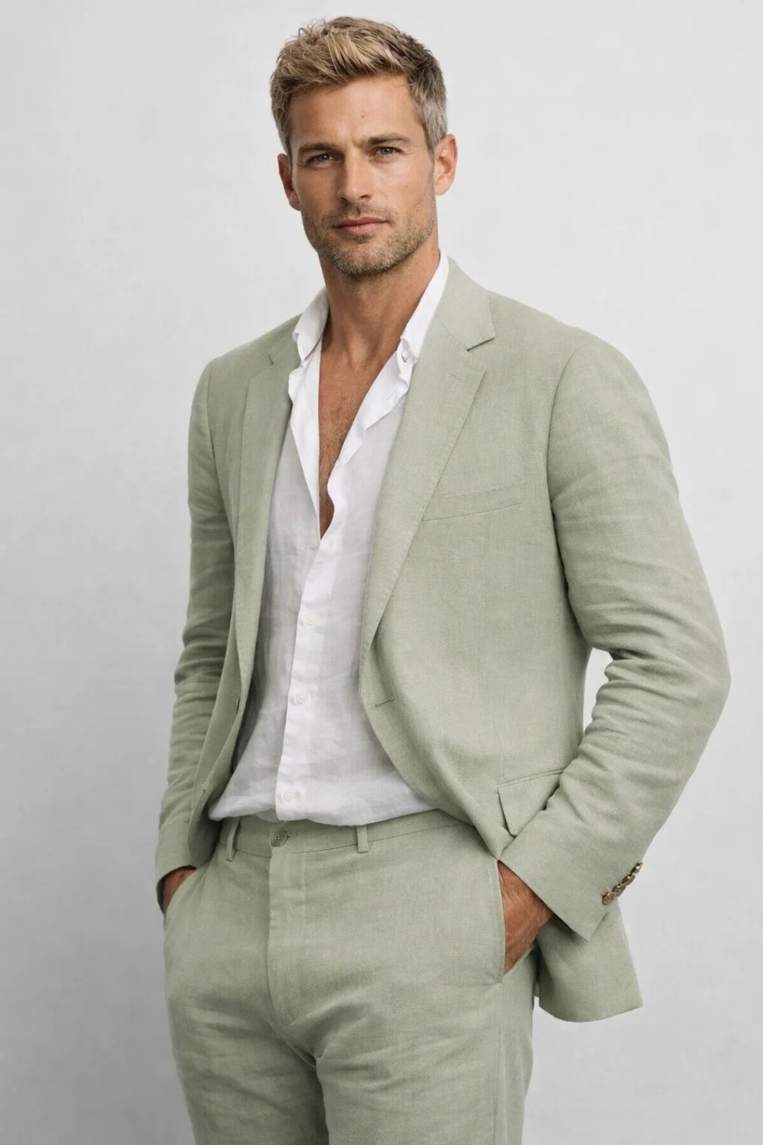 Men's Regular Fit Two-Piece Set Round Neck