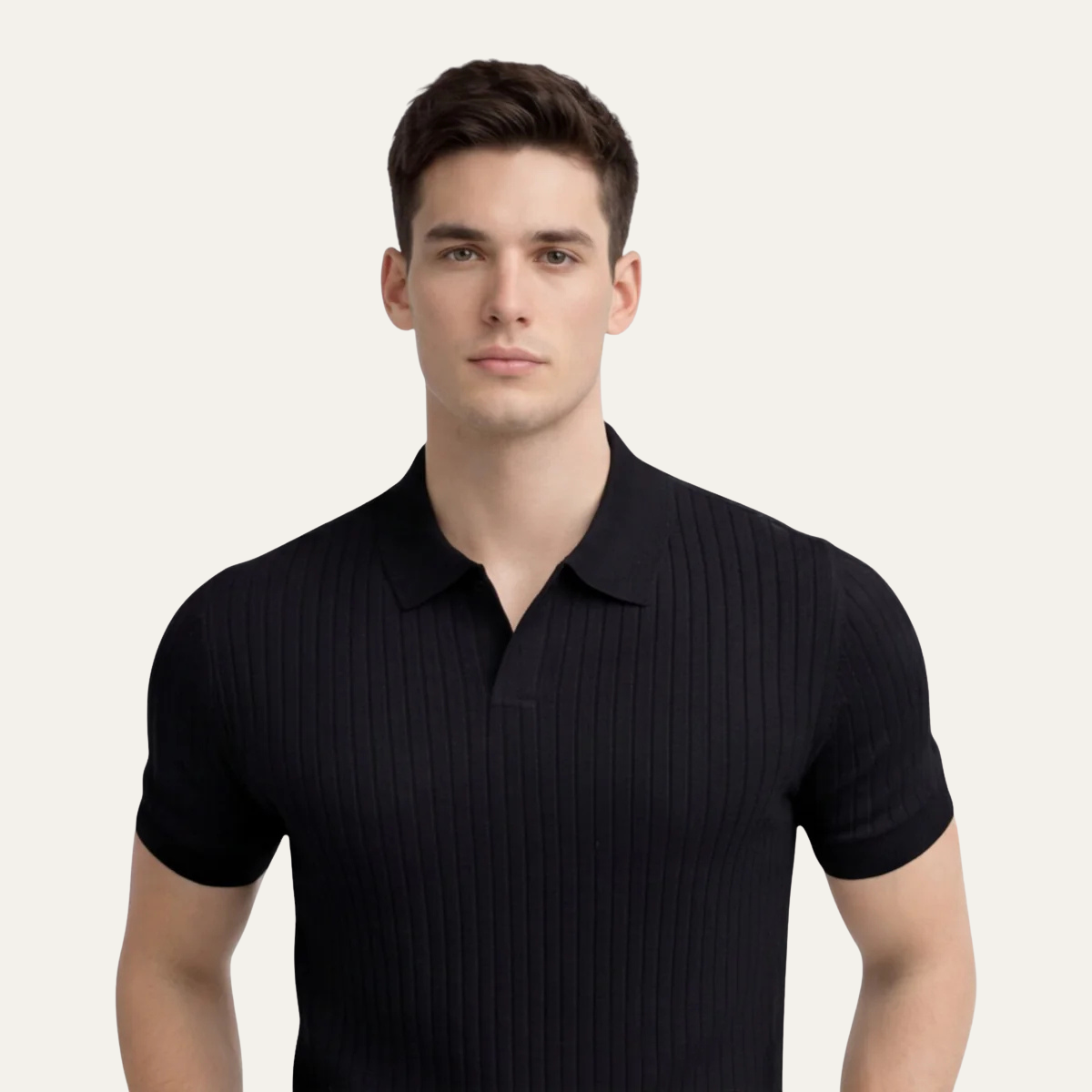 The Hawthorne Men’s Cotton Ribbed Polo Shirt