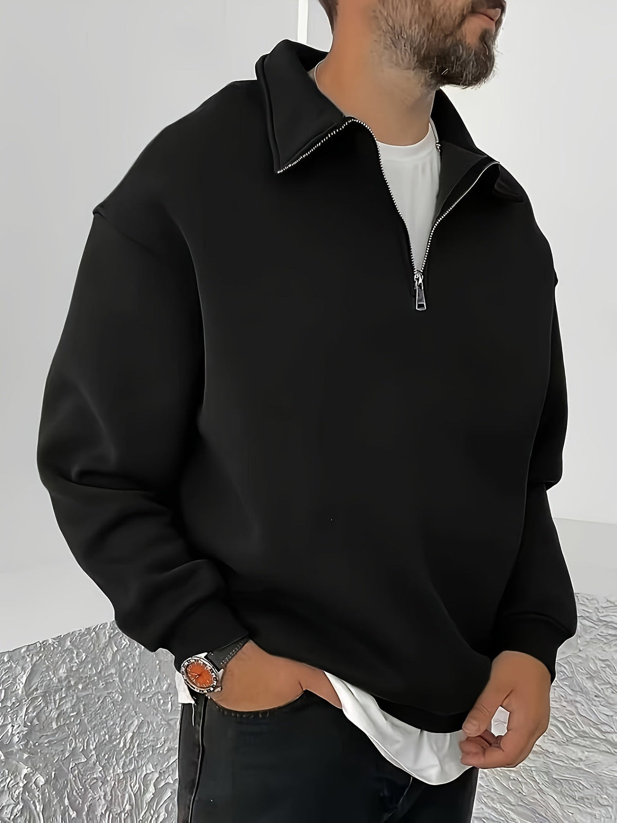 Gideon | Half-Zip Sweatshirt with Collar