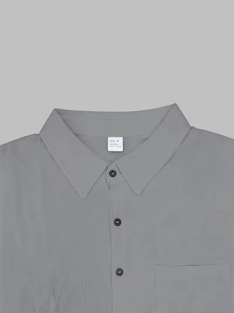 Two-Piece Summer Set with Wide Trousers for Men