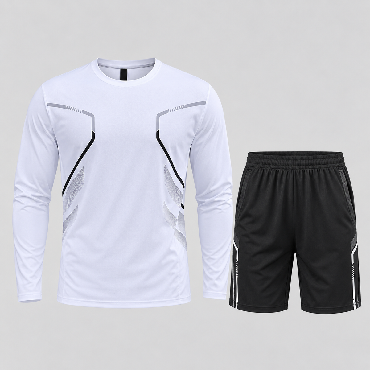 Men's Tracksuit with Round Neck and Long Sleeves