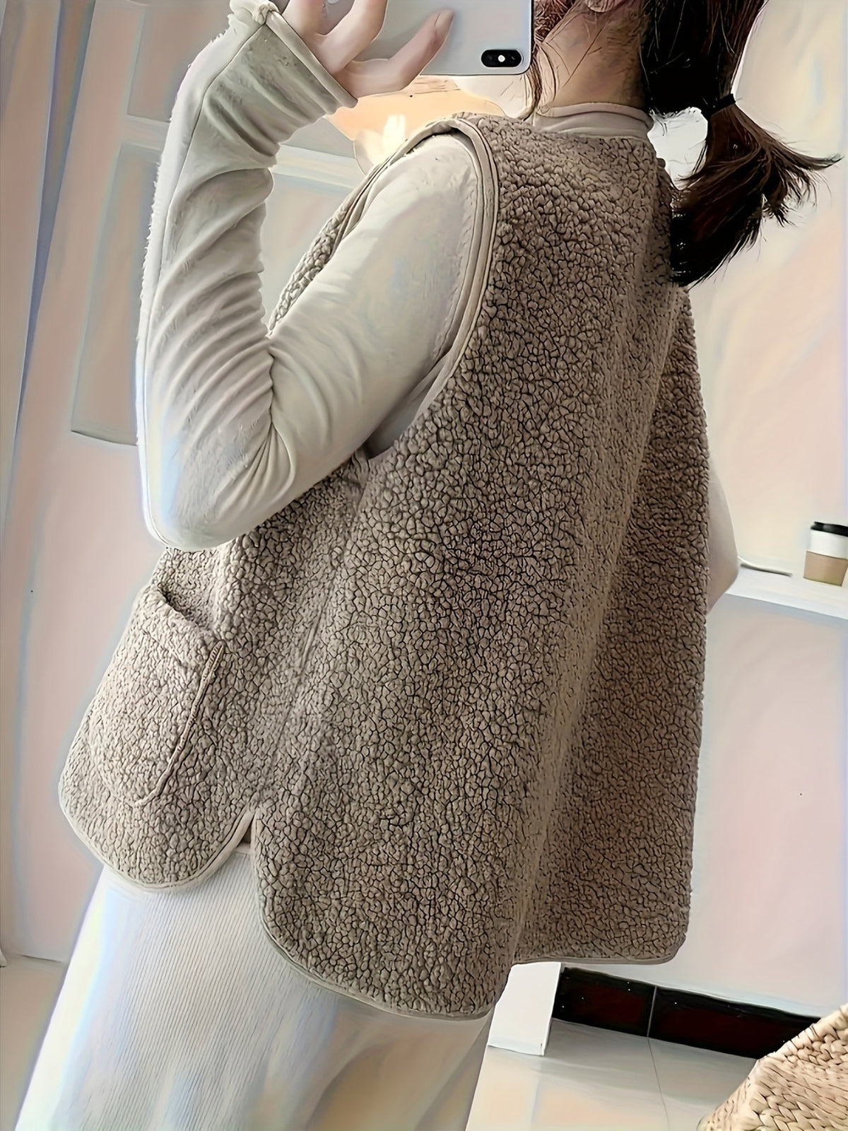 Estella | Textured Button-Down Vest