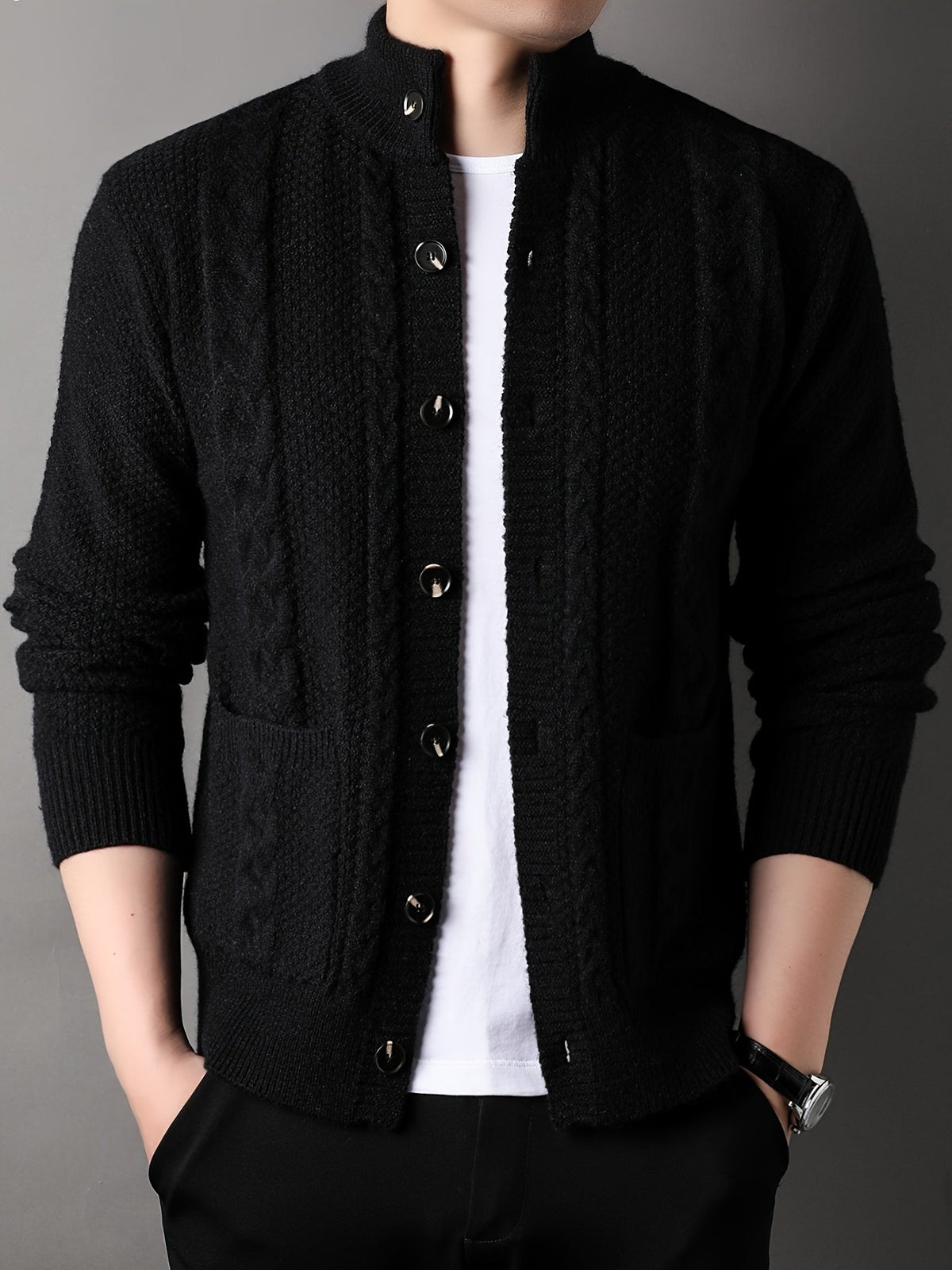 Percival | Textured Button-Up Cardigan