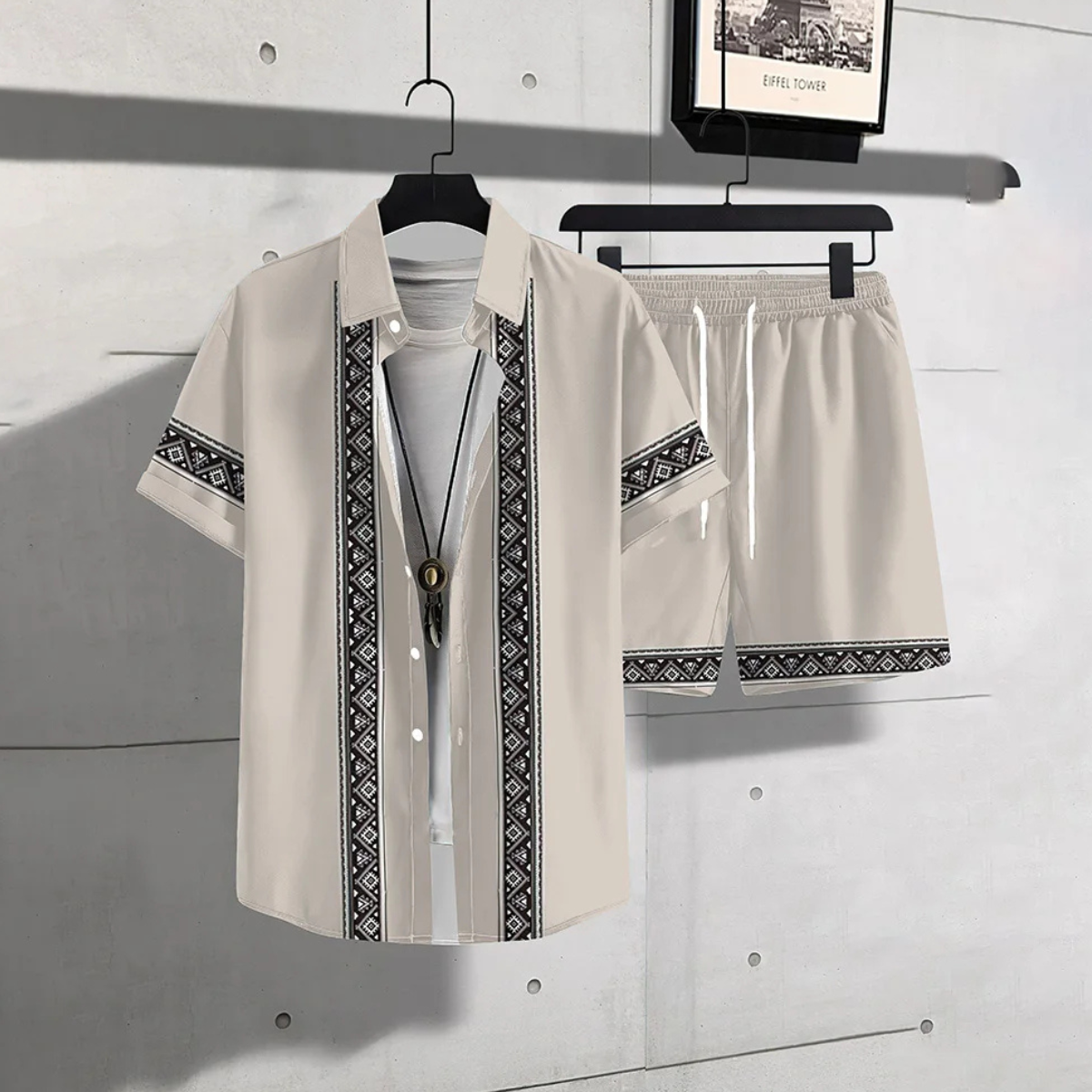 The Meadowford Ridge Men’s Lightweight Print Set – Shirt & Shorts