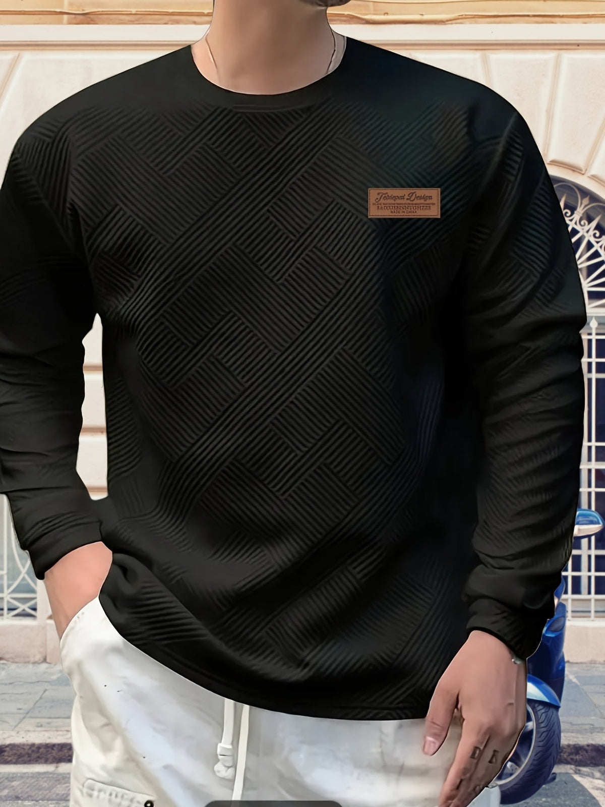 Camden | Textured Crew Neck Pullover
