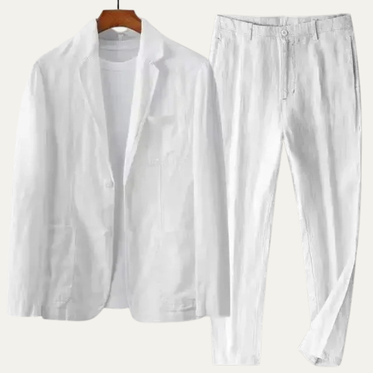The Vipiteno Men’s Cotton Linen Two Piece Suit Set – Casual Blazer and Pants