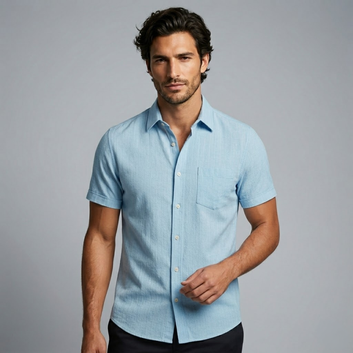 The Bardolino Men's Short Sleeve Button Shirt