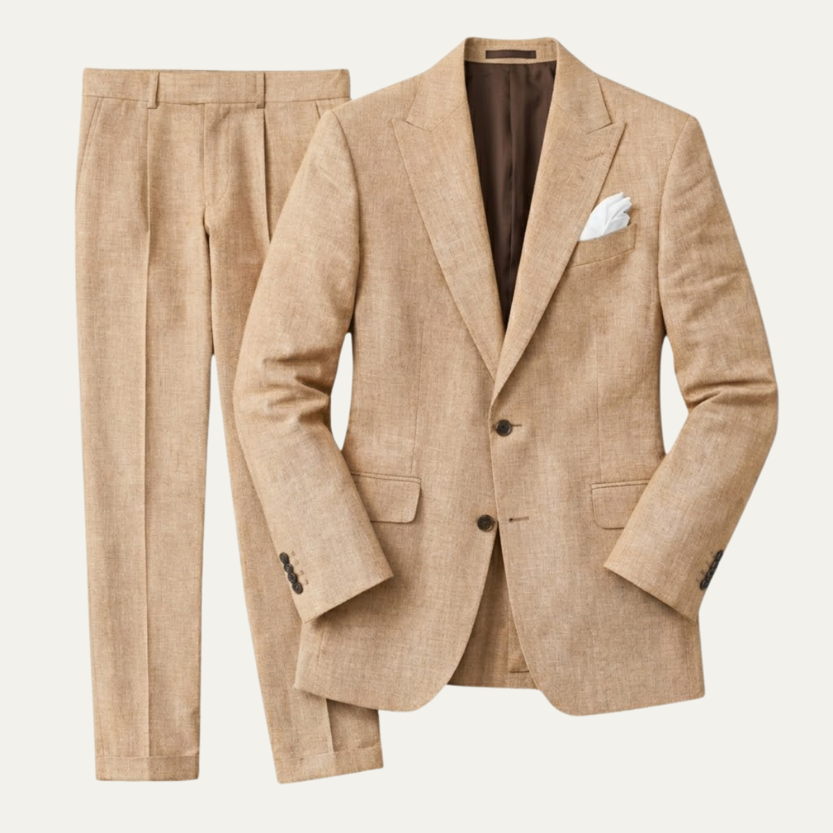 The Hillford Men’s Linen Slim Fit 2 Piece Suit – Blazer and Trousers