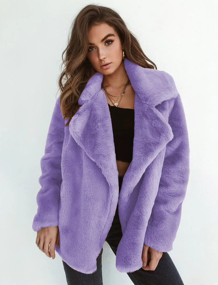 Mila – Plush Teddy Faux Fur Coat