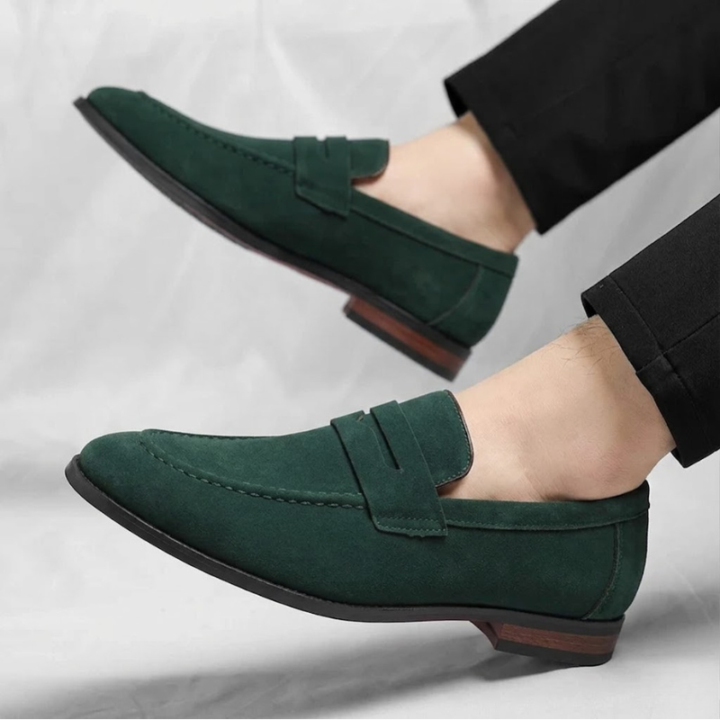 Marco Suede Penny Loafers