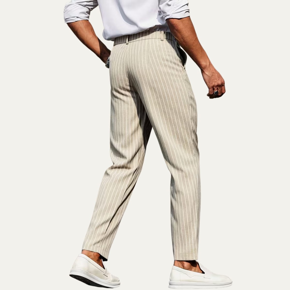 The Coolangatta Men’s Vertical Stripe Tailored Smart Dress Trousers