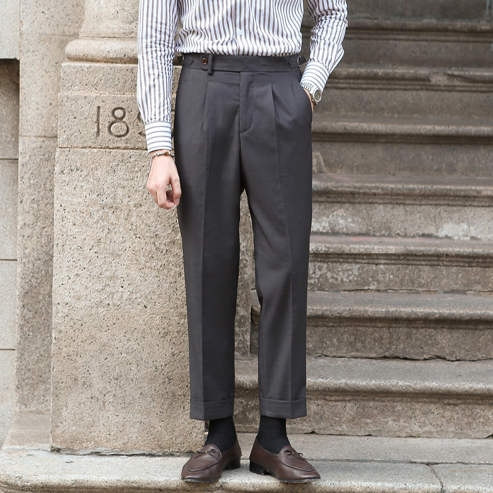 Retro Straight-Leg Trousers