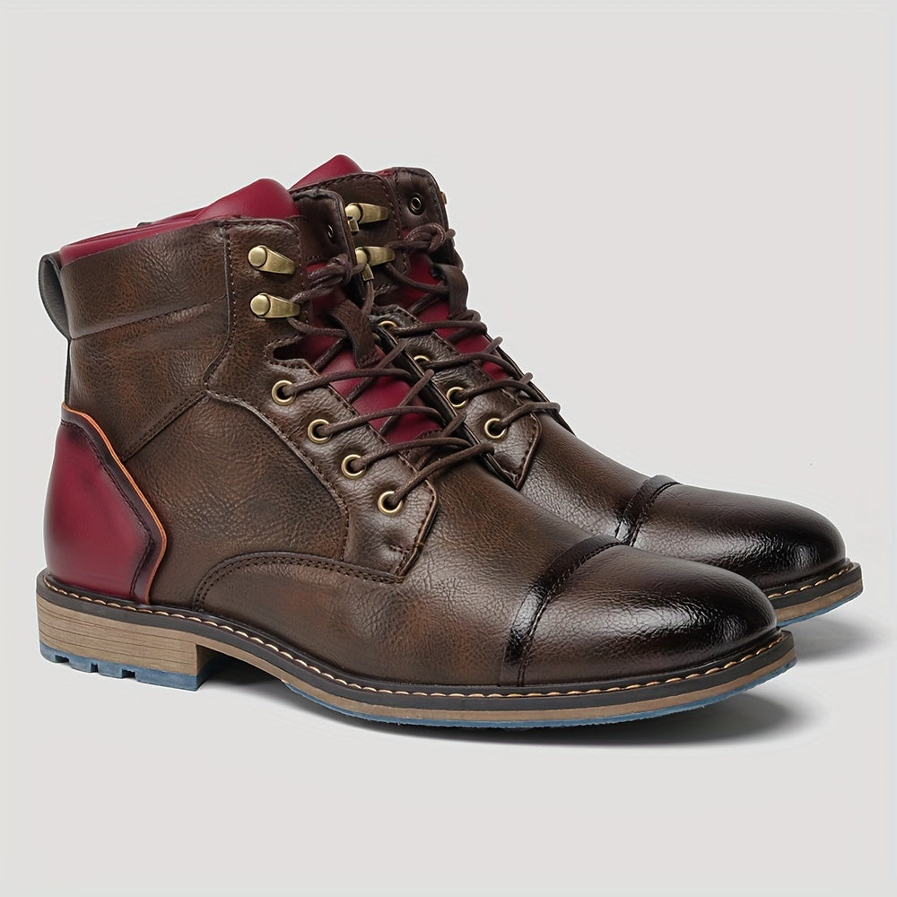 Wallace | Lace-Up Cap-Toe Boots