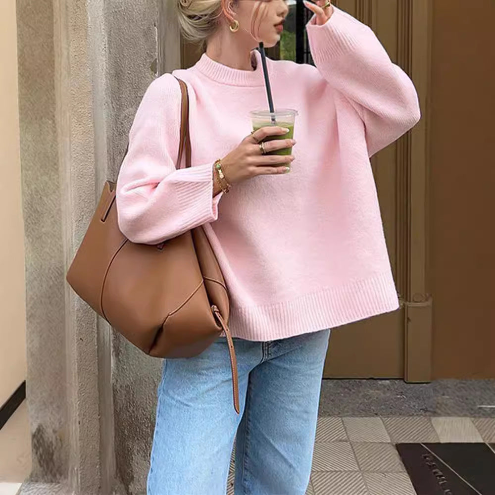 Klara | Comfortable Long Sleeve Round Neck Sweater with Stretch