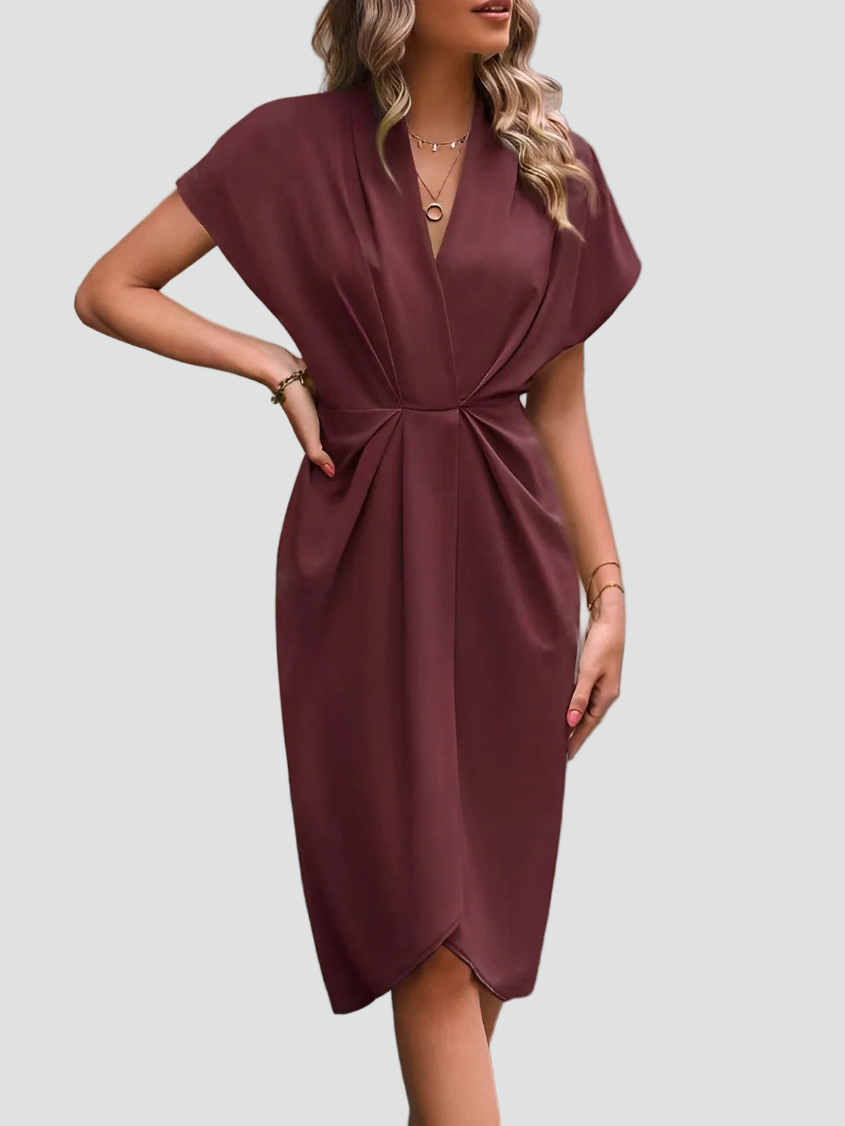 Wrap Dress for Women Regular Fit Softly Drapes Beautifully Around the Figure