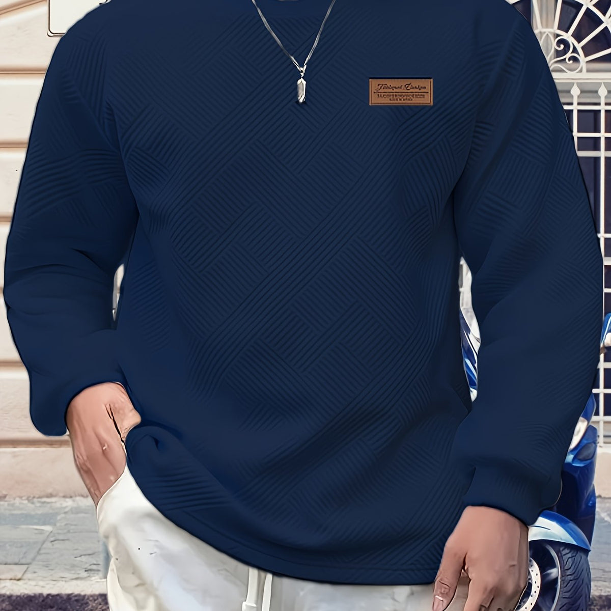Camden | Textured Crew Neck Pullover