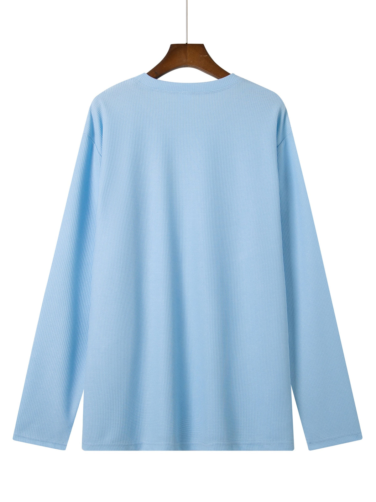 Frederick | Long Sleeve Top with Textured Waffle Knit