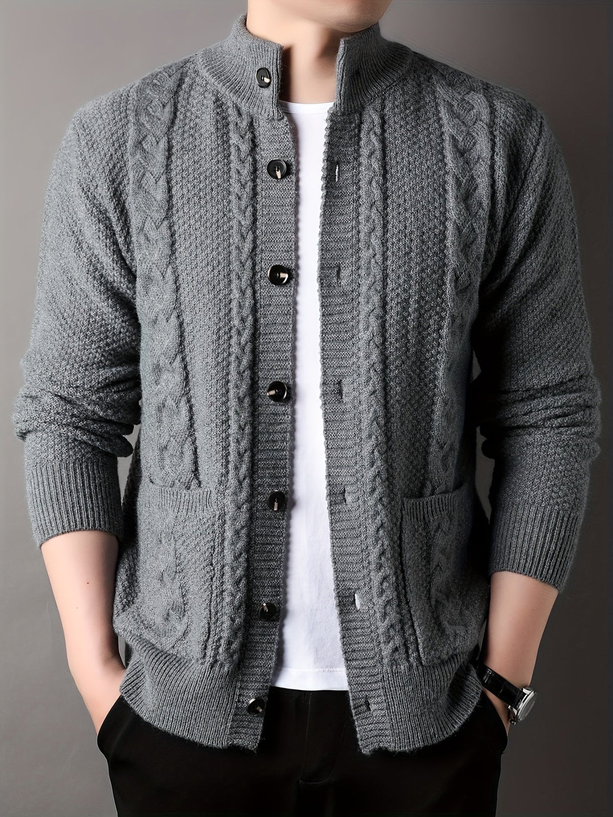 Percival | Textured Button-Up Cardigan