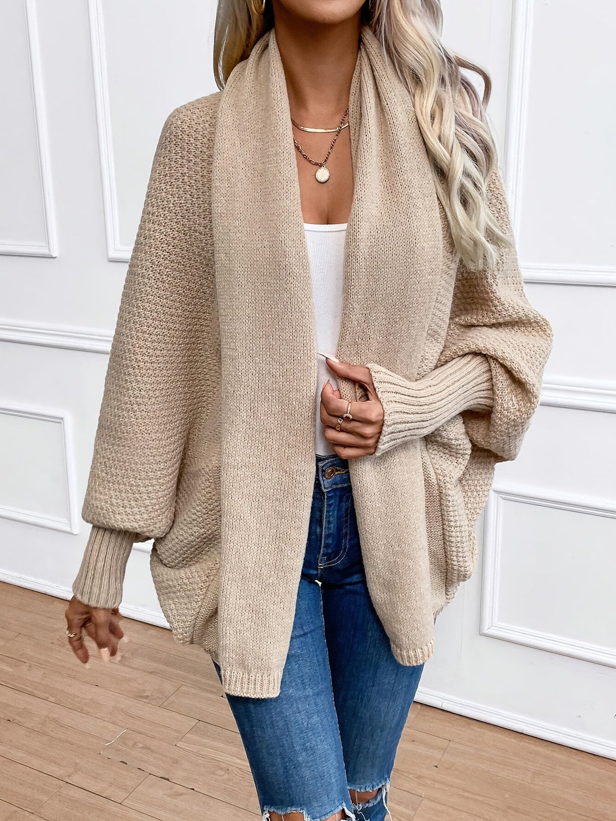 Eloise | Cozy Batwing Open-Front Cardigan