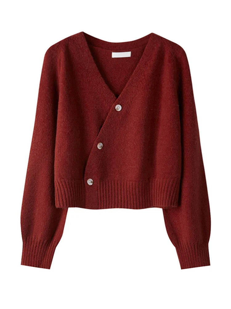 Women's V-Neck Relaxed Fit Cardigan