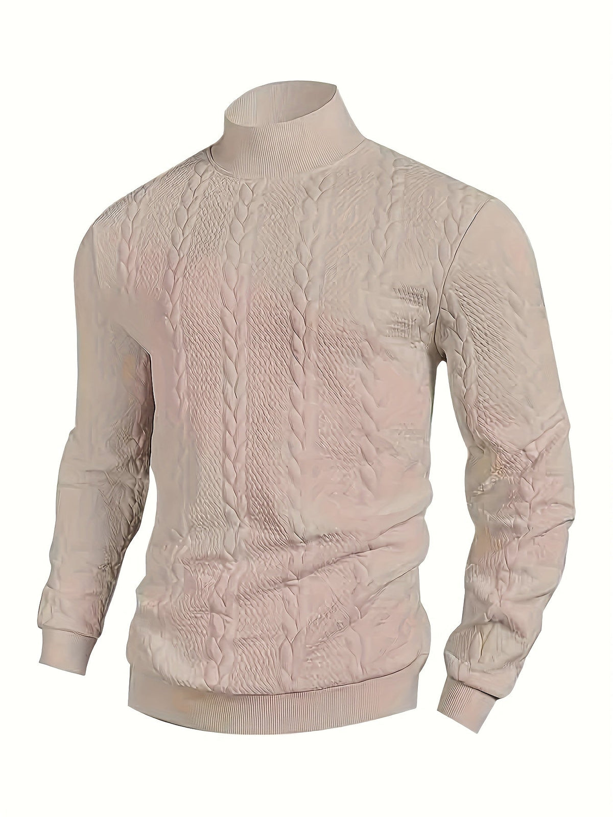 Brennan | Cozy Textured High-Neck Sweatshirt