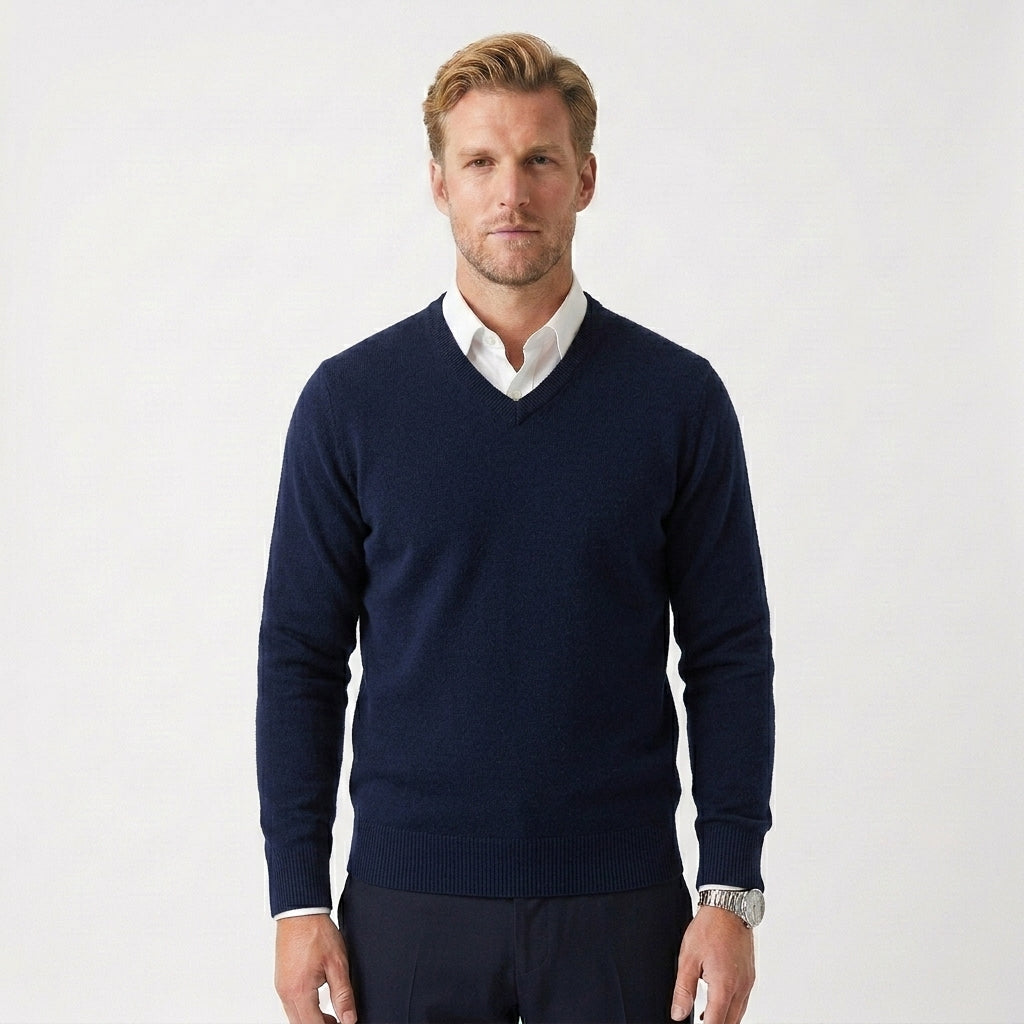 HOLLANDEN | SLIM FIT V-NECK JUMPER FOR MEN
