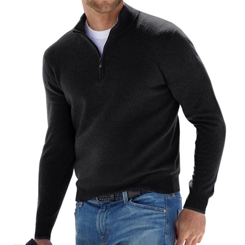 Men's Half-Zip Knitted Sweater | Comfort Meets Style