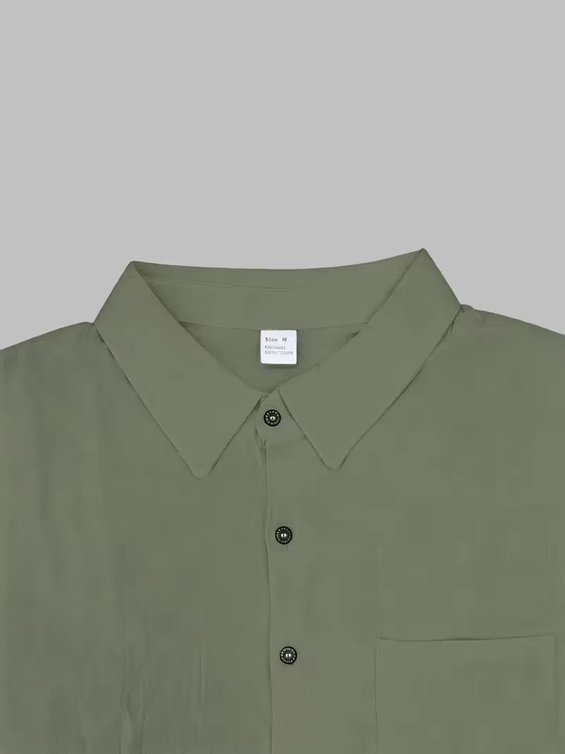 Two-Piece Summer Set with Wide Trousers for Men