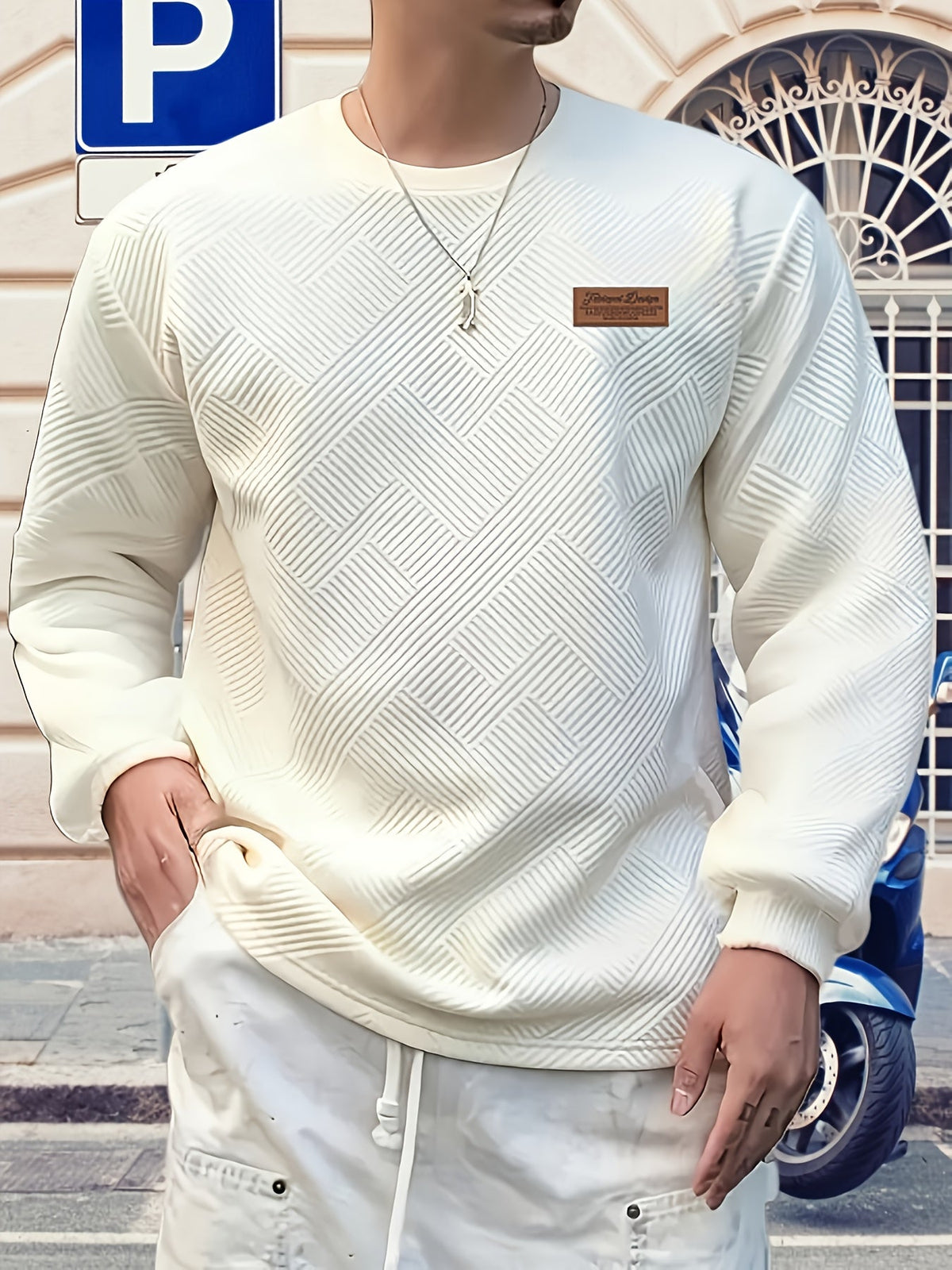 Camden | Textured Crew Neck Pullover
