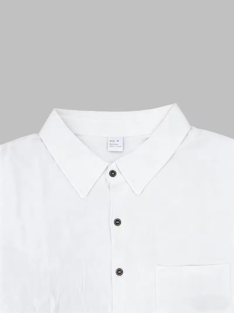 Two-Piece Summer Set with Wide Trousers for Men