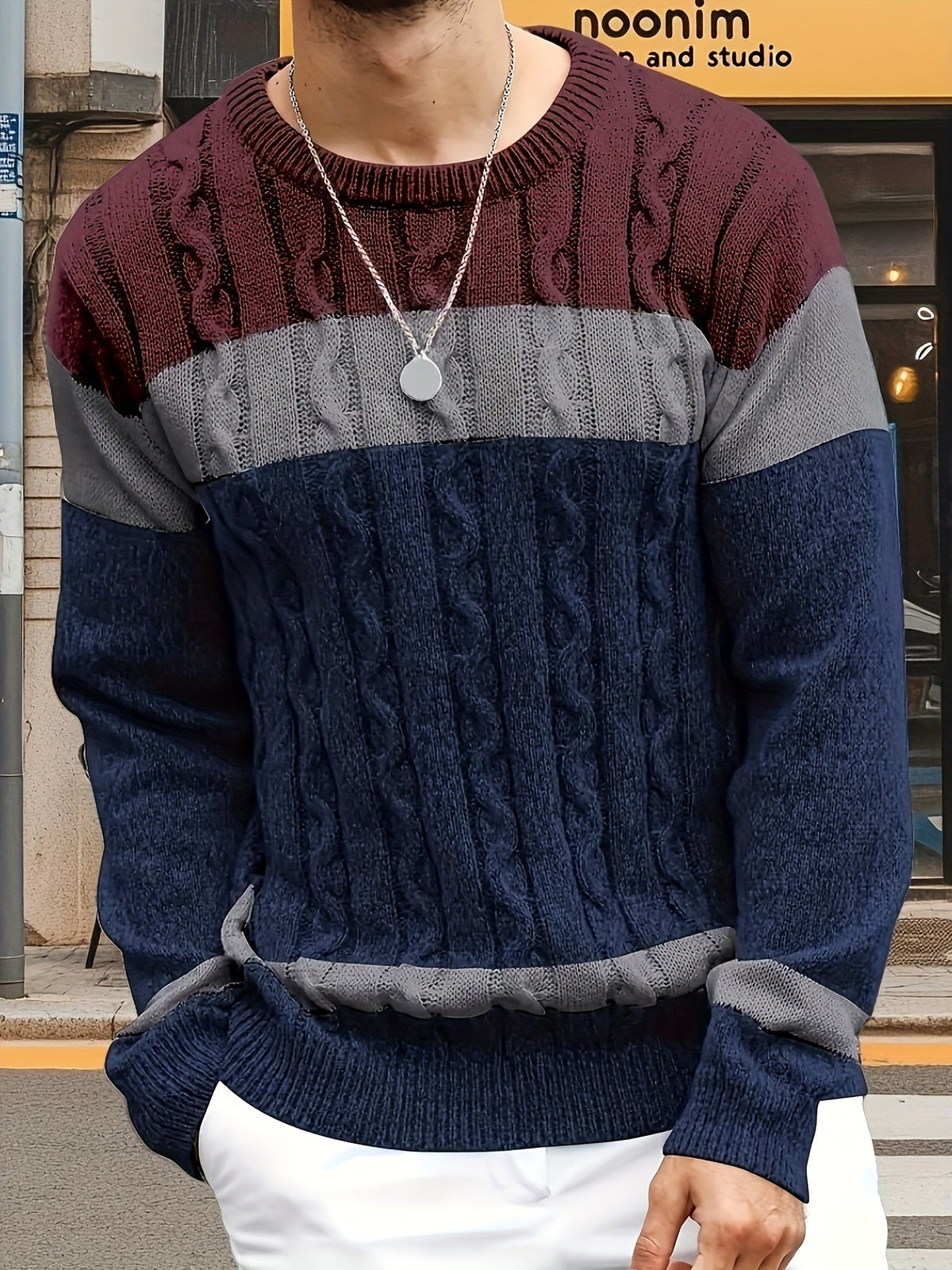 Bradley | Chunky Cable-Knit Sweater with Texture