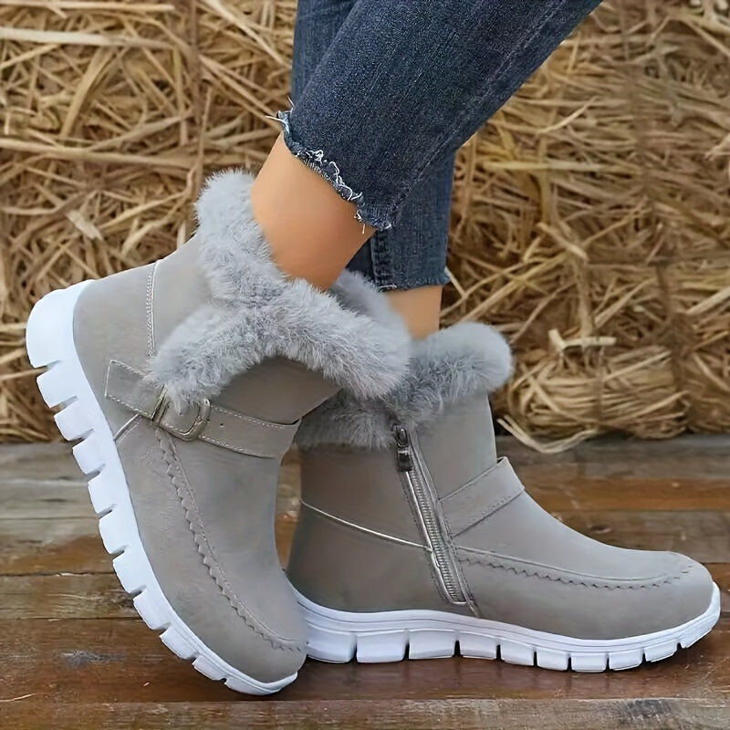 Mabel | Cozy Winter Boots with Fur Trim