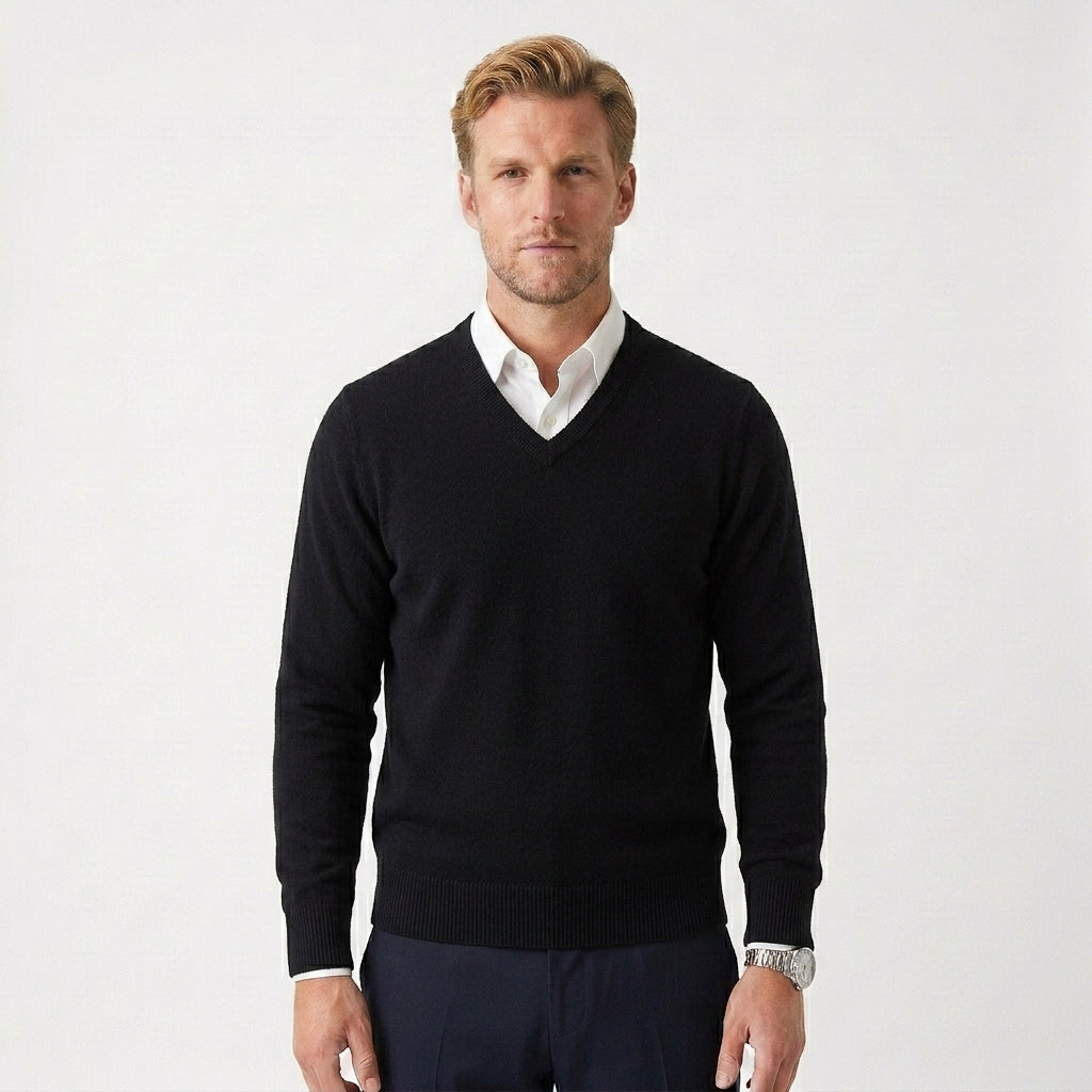 HOLLANDEN | SLIM FIT V-NECK JUMPER FOR MEN