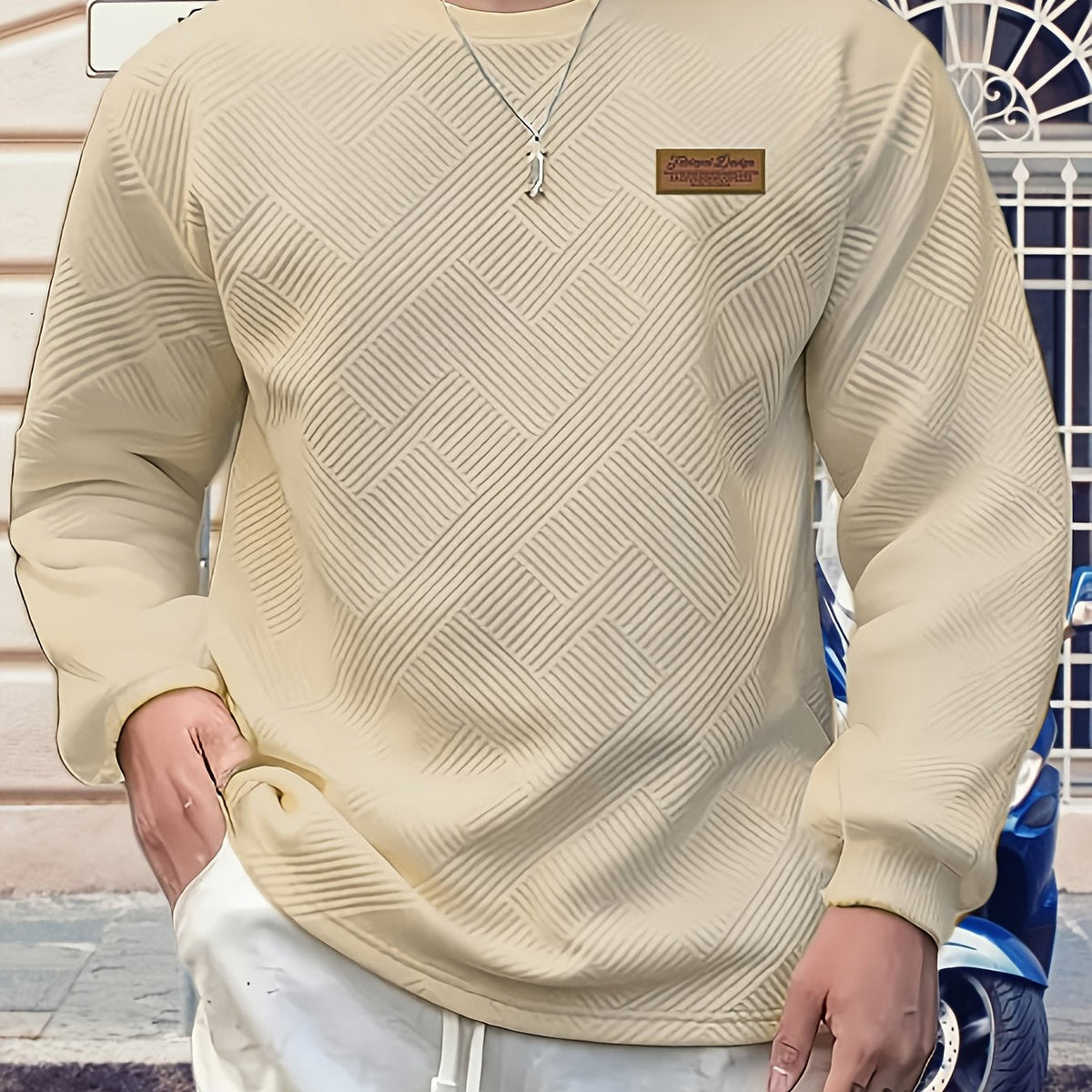Camden | Textured Crew Neck Pullover