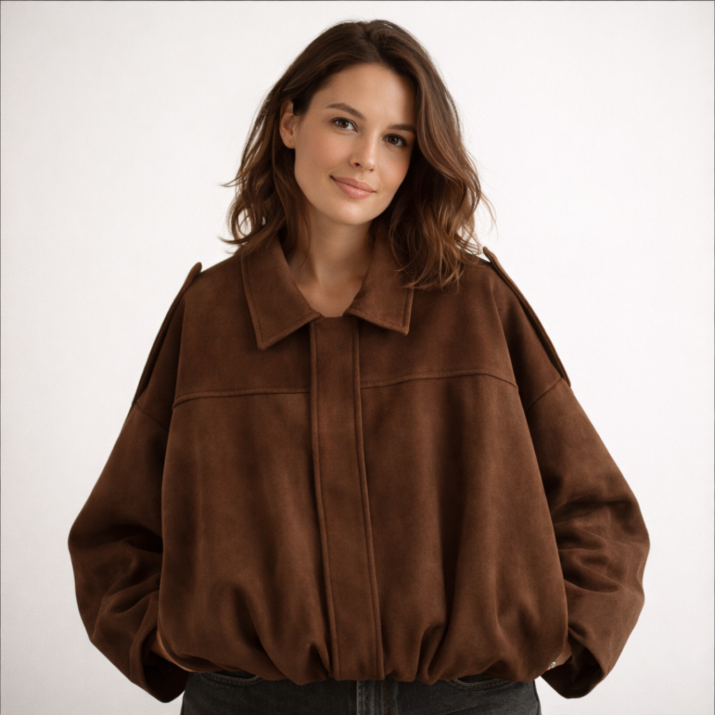 FRESH LABEL | Hailey Oversized Bomber Jacket