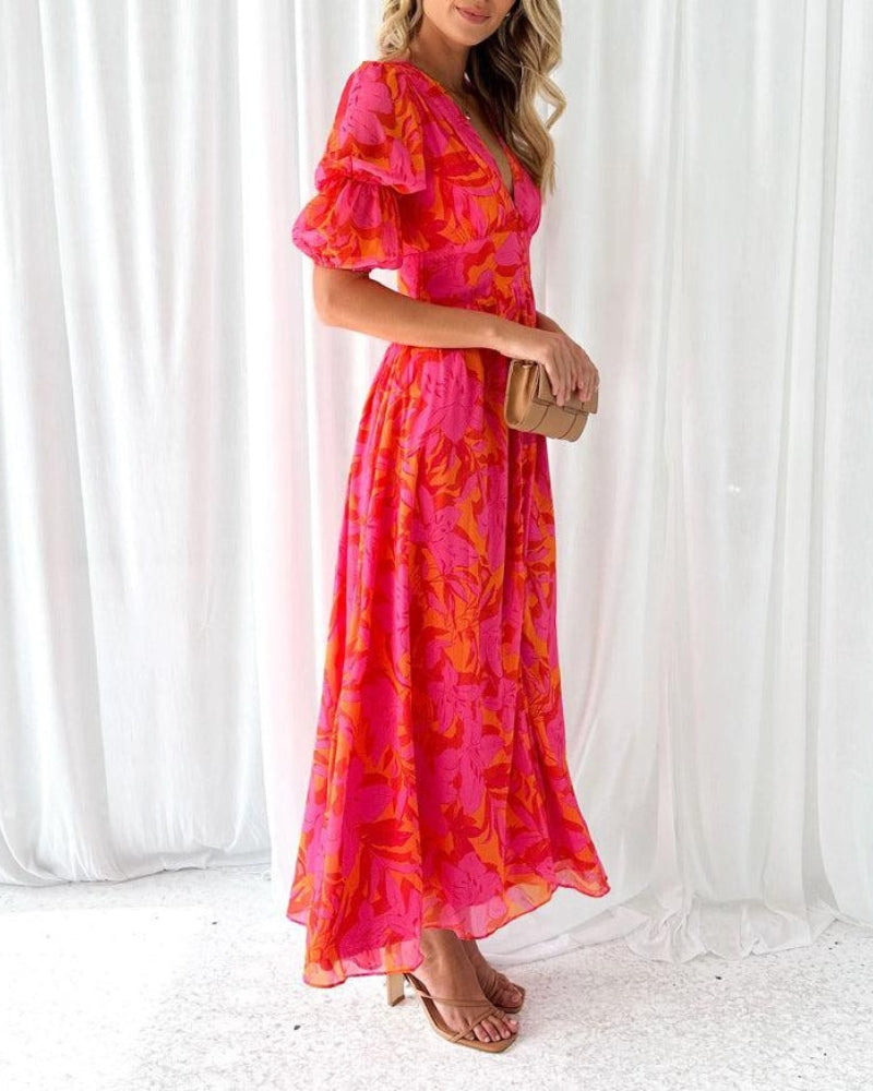 Lucia - Maxi Dress with Puff Sleeves