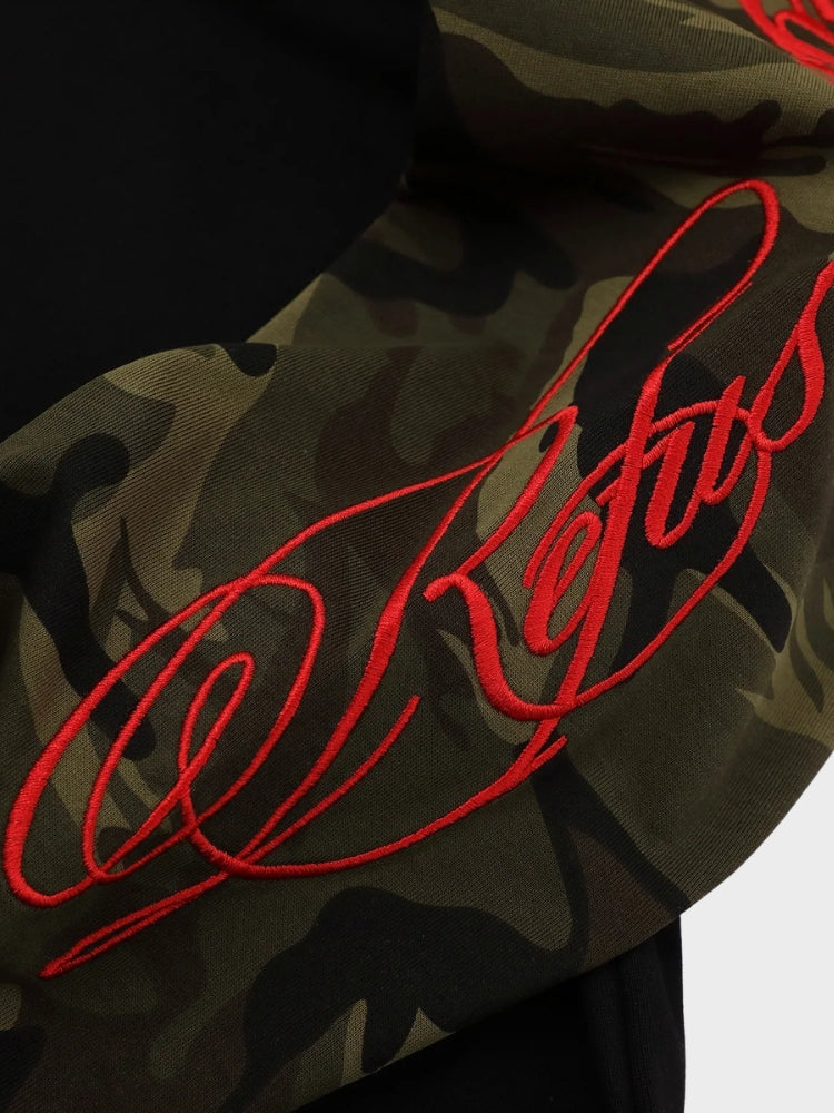 Men's Waffle Long Sleeve with Oversized Fit and Graphic Print