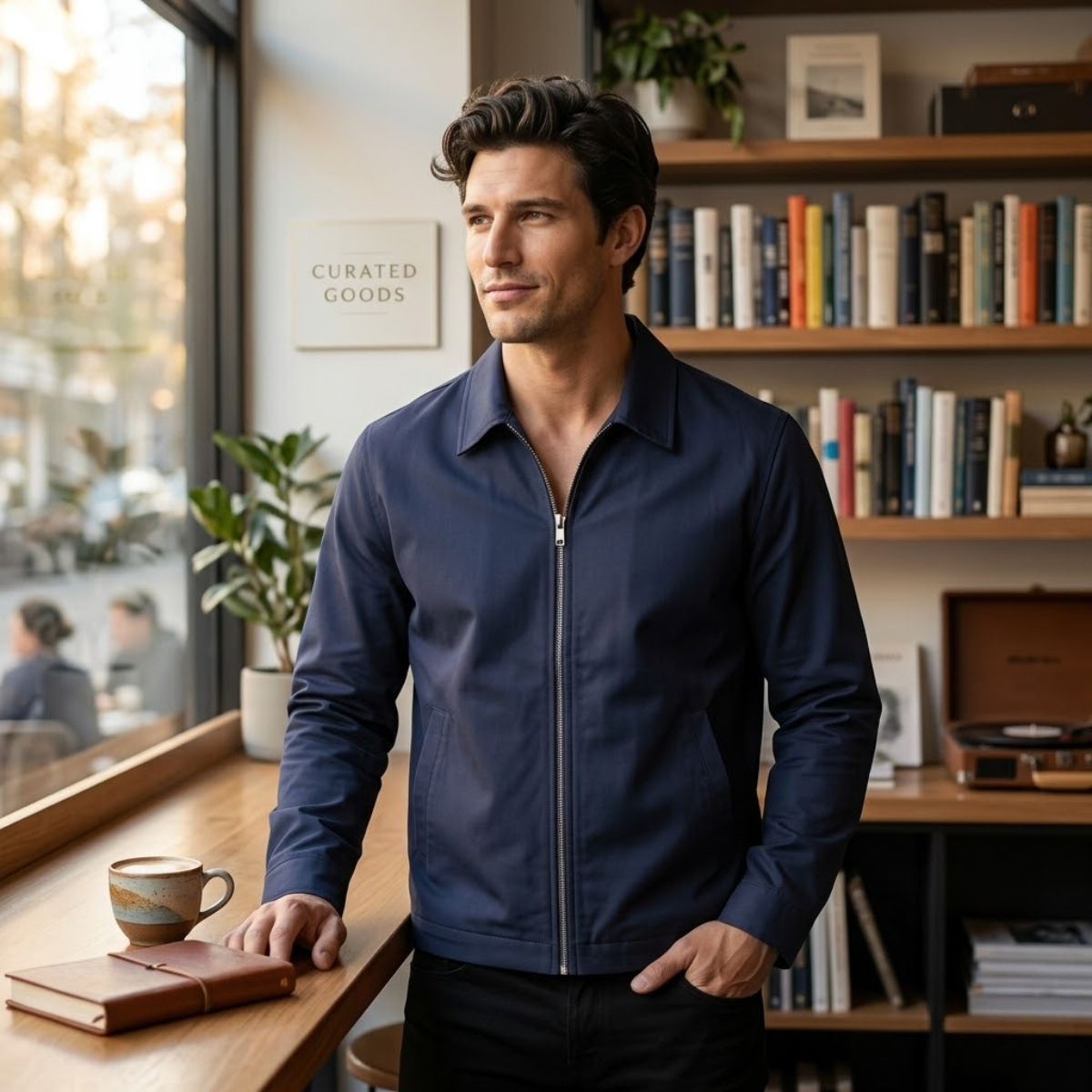 The Oakridge Men’s Harrington Lightweight Zip Up Jacket