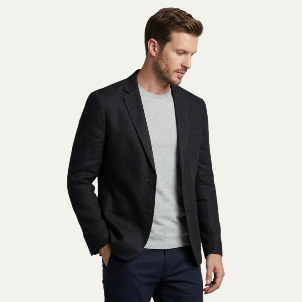 The Belmont Men’s Casual Summer Linen Blazer Jacket